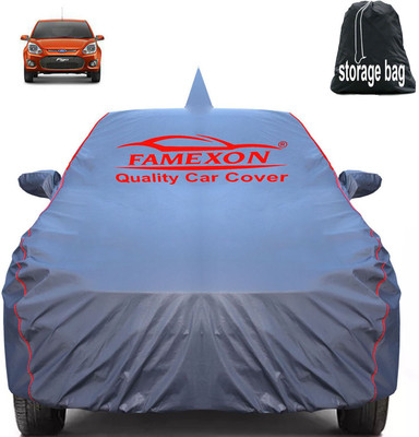 FAMEXON Car Cover For Ford Figo 1.2P Base MT (With Mirror Pockets)(Grey)