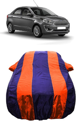 Wegather Car Cover For Ford Figo Aspire Trend Plus Petrol (With Mirror Pockets)(Orange)
