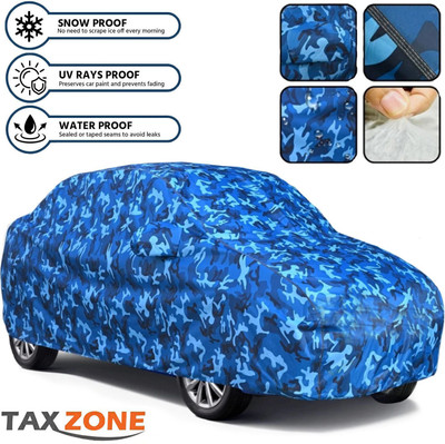 TAXZONE Car Cover For MG ZS EV (With Mirror Pockets)(Blue, For 2023, 2024, 2025 Models)
