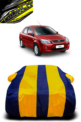 FRONCH Car Cover For Ford Ikon (With Mirror Pockets)(Yellow, Blue)