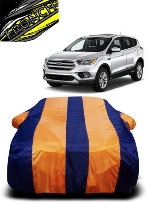 FRONCH Car Cover For Ford Escape S (With Mirror Pockets)(Orange, Blue)