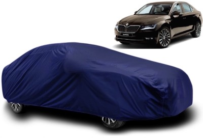 Swarish Car Cover For Skoda Superb (With Mirror Pockets)(Blue)