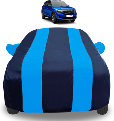 Auto Hub Car Cover For Kia SELTOS (With Mirror Pockets)(Blue)