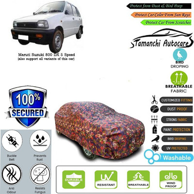 Tamanchi Autocare Car Cover For Maruti Suzuki 800 DX 5 Speed(Multicolor)