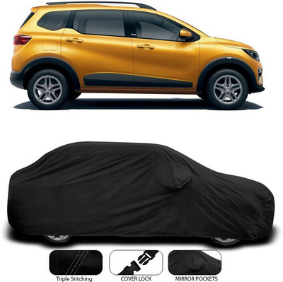 SEBONGO Car Cover For Renault Triber (With Mirror Pockets)(Black)