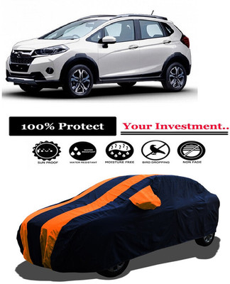Amexride Car Cover For Honda WRV Edge Edition i-VTEC S Petrol (With Mirror Pockets)(Orange)