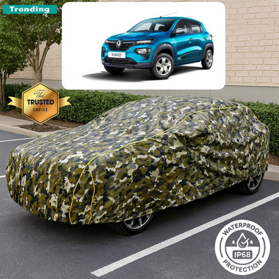 GOSHIV-car and bike accessories Car Cover For Renault Kwid (With Mirror Pockets)(Yellow, Black)