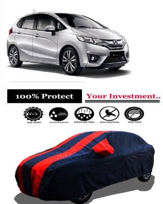 Amexride Car Cover For Honda Jazz 1.5 S i DTEC (With Mirror Pockets)(Red)
