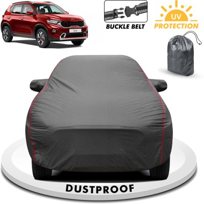 FABTEC Car Cover For Kia Sonet (With Mirror Pockets)(Grey, For 2015, 2016, 2017, 2018, 2019, 2020, 2021, 2022, 2023, 2024 Models)