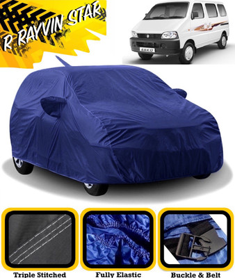 R Rayvin Star Car Cover For Maruti Suzuki Eeco (With Mirror Pockets)(Blue)