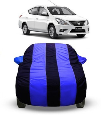 FUZICON Car Cover For Nissan Almera 1.5 SVE (With Mirror Pockets)(Blue)