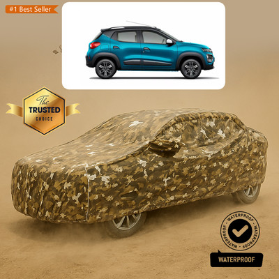 CODOKI Car Cover For Renault Kwid STD (With Mirror Pockets)(Yellow, White)