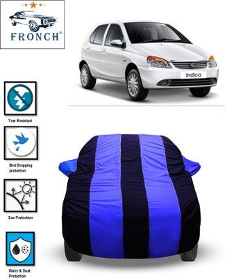 FRONCH Car Cover For Tata Indica (With Mirror Pockets)(Blue)