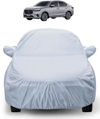 MOCKHE Car Cover For Honda Amaze (With Mirror Pockets)(Silver)