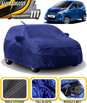 ALTRADECOT Car Cover For Hyundai Eon (With Mirror Pockets)(Blue)