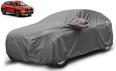 Caronix Car Cover For Toyota Universal For Car (With Mirror Pockets)(Grey)