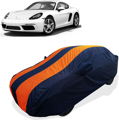 Coxtor Car Cover For Porsche 718 Cayman Petrol (With Mirror Pockets)(Orange)