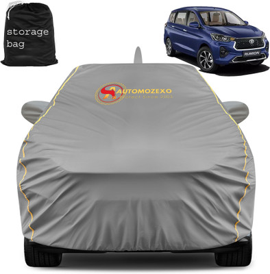 AUTOMOZEXO Car Cover For Toyota Universal For Car (With Mirror Pockets)(Grey)
