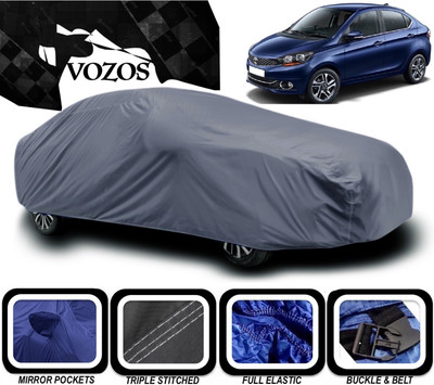 VOZOS Car Cover For Tata Tigor (With Mirror Pockets)(Grey)