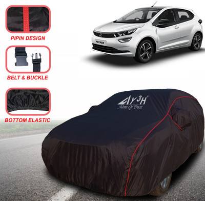 Y3H Car Cover For Tata Altroz (With Mirror Pockets)(Black)