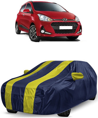 ANTOFY Car Cover For Hyundai i10 1.2L (With Mirror Pockets)(Yellow, Blue)