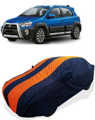 Coxtor Car Cover For Toyota Etios Cross 1.4L GD (With Mirror Pockets)(Orange)