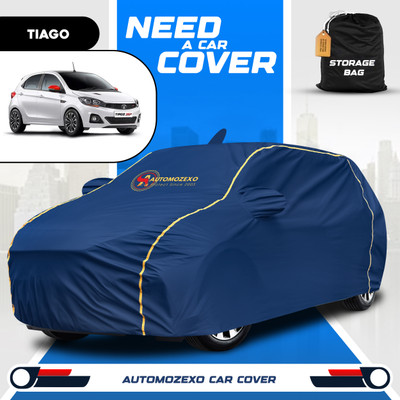 AUTOMOZEXO Car Cover For Tata Tiago, Tiago 1.2 Revotron XT, Tiago 1.2 Revotron XZ, Tiago 1.05 Revotorq XZ (With Mirror Pockets)(Blue)
