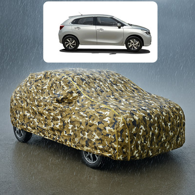 PAGORA Car Cover For Toyota Glanza V (With Mirror Pockets)(Yellow, White)