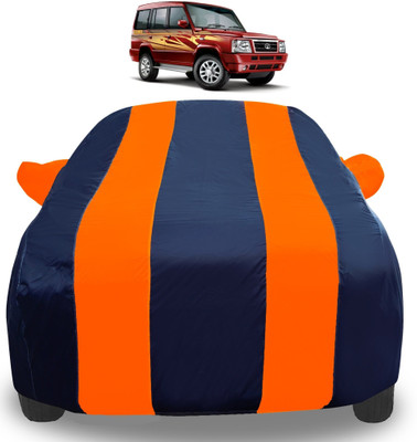 Auto Hub Car Cover For Tata Sumo Gold (With Mirror Pockets)(Orange)