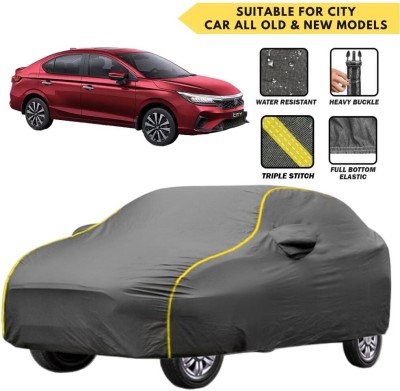 xodi Car Cover For Honda City, City i-Dtec, City i-Vtec, City Facelift, City ZX, City LX, City LQ (With Mirror Pockets)(Grey, Yellow)