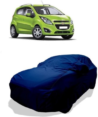 Coxtor Car Cover For Chevrolet Beat (With Mirror Pockets)(Green)