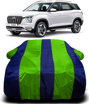 XOCAVO Car Cover For Hyundai Alcazar (With Mirror Pockets)(Multicolor)