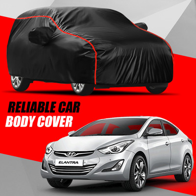 AXLOZ Car Cover For Hyundai Elantra (With Mirror Pockets)(Multicolor)