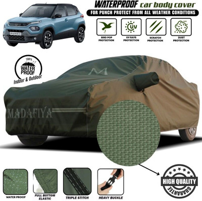 MADAFIYA Car Cover For Tata Punch (With Mirror Pockets)(Green, For 2021, 2022, 2023 Models)