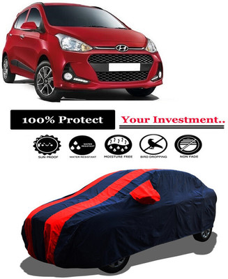 Amexride Car Cover For Hyundai i10 1.2L (With Mirror Pockets)(Red)