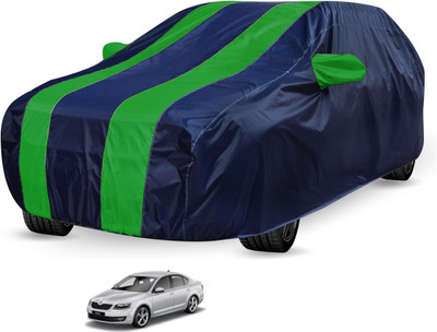 Auto Hub Car Cover For Skoda Octavia (Without Mirror Pockets)(Black, Green)
