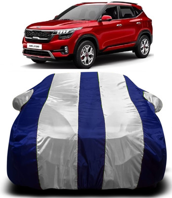 R Rayvin Star Car Cover For Kia SELTOS (With Mirror Pockets)(Multicolor)