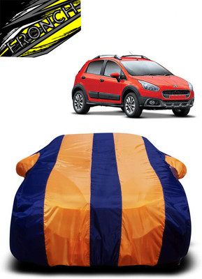 FRONCH Car Cover For Fiat Avventura Urban Cross 1.3 Multijet Active Diesel (With Mirror Pockets)(Orange, Blue)