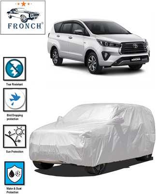 FRONCH Car Cover For Toyota Innova Crysta (With Mirror Pockets)(Silver)