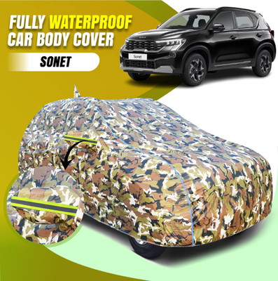 Otoroys Car Cover For Kia Sonet (With Mirror Pockets)(Green, For 2020, 2021, 2022, 2023, 2024, 2025 Models)