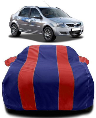 Autoprime Car Cover For Mahindra E Verito D6 Electric (With Mirror Pockets)(Red, Blue)