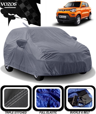 VOZOS Car Cover For Maruti Suzuki S-Presso (With Mirror Pockets)(Grey)