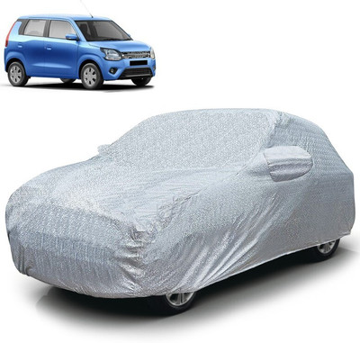 AUTOGUYS Car Cover For Maruti Suzuki WagonR (With Mirror Pockets)(Silver)