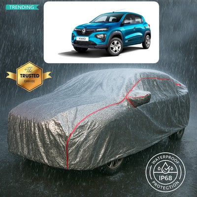 CODOKI Car Cover For Renault Kwid (With Mirror Pockets)(Silver)