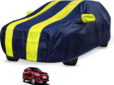 Auto Hub Car Cover For Maruti Suzuki Alto K10 (Without Mirror Pockets)(Black, Yellow)