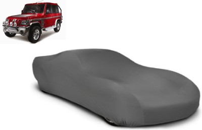 THE REAL ARV Car Cover For Mahindra Bolero (With Mirror Pockets)(Grey)