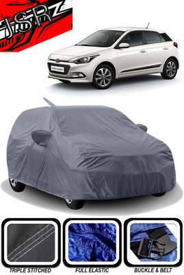 J S R Car Cover For Hyundai Elite i20 (With Mirror Pockets)(Grey)