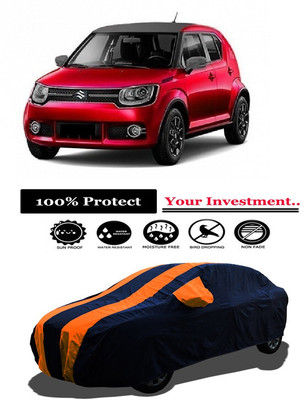 Amexride Car Cover For Maruti Suzuki Ignis 1.3 AMT Delta (With Mirror Pockets)(Orange)
