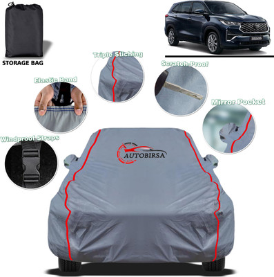 AUTOBIRSA Car Cover For Toyota Innova Hycross (With Mirror Pockets)(Grey, For 2022, 2023, 2024 Models)