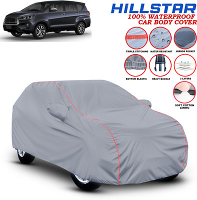 HILLSTAR Car Cover For Toyota Innova, Innova 2.0L, Innova 2.5 G (Diesel) 7 Seater, Innova 2.5 G (Diesel) 8 Seater, Innova 2.5 GX (Diesel) 7 Seater, Innova 2.5 GX (Diesel) 8 Seater, Innova 2.5 VX (Diesel) 7 Seater, Innova 2.5 VX (Diesel) 8 Seater, Innova 2.5 ZX Diesel 7 Seater (With Mirror Pockets)(G
